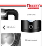 Dessini Electric Kettle 2.3 Liters - 2000 Watts - Image 6