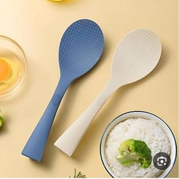 Generic Silicone Rice Spoon, Durable and Flexible, Perfect for Serving and Cooking Rice and Hot Foods Without Scratching or Sticking. (Suqer white)