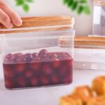 Acrylic Containers Kit Contain Three Different Sizes With Sealed Airtight Lid Ideal To Keep Legumes Fresh And Practical For Kitchen Set Of 3 Pieces Transparent Beige - Image 7