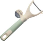 AITOS Plastic Vegetable Peeler with Sharp Stainless Steel Blade, Ergonomic Handle for Easy and Efficient Peeling Green&Blue - Image 2