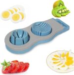 Egg Slicer 2 In 1 With Stainless Steel Cutting Wire, Egg Cutter, Bpa Free, Easy to Clean, For Eggs Fruits and Vegetables