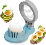 Egg slicer, egg cutter, Cutter Slicer, BPA-Free, Food-Safe Material, Perfect for Hard-Boiled Eggs, Easily Cuts into Slices (Single)