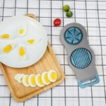 ⁦Egg Slicer 2 In 1 With Stainless Steel Cutting Wire, Egg Cutter, Bpa Free, Easy to Clean, For Eggs Fruits and Vegetables⁩ - الصورة ⁦3⁩