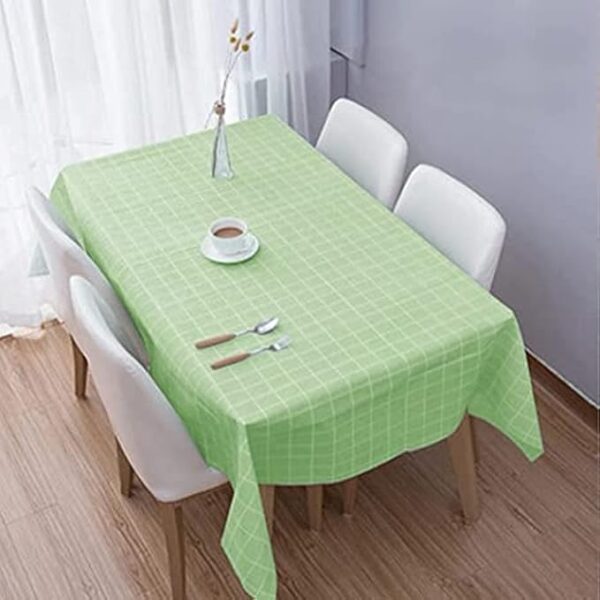 137 * 183cm Table Cloth Vinyl Checkered Tablecloth for Rectangle Table Wipe Clean Tablecloth for Kitchen Dining Table