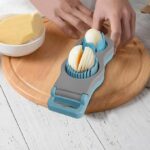⁦Egg Slicer 2 In 1 With Stainless Steel Cutting Wire, Egg Cutter, Bpa Free, Easy to Clean, For Eggs Fruits and Vegetables⁩ - الصورة ⁦4⁩