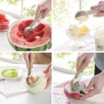 A stylish and modern ice cream serving spoon - Scoops evenly sized balls with one touch - High-quality, break-resistant material - Image 2