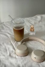 lear Ribbed Glass Cups With Lids and Glass Straws 12.6oz Stripe Ice Coffee Glass Tumble Glass Drinking Jar Vintage Glassware Holiday birthday gifts 375ml - Image 3