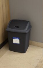 Planet Garbage Container,Trash Basket with Pedal & Small Square Lid at Top for Hygienic Use, ON Wheels &Inner Bucket For Durability,use in schools, hospitals, Universities, Malls, 40L