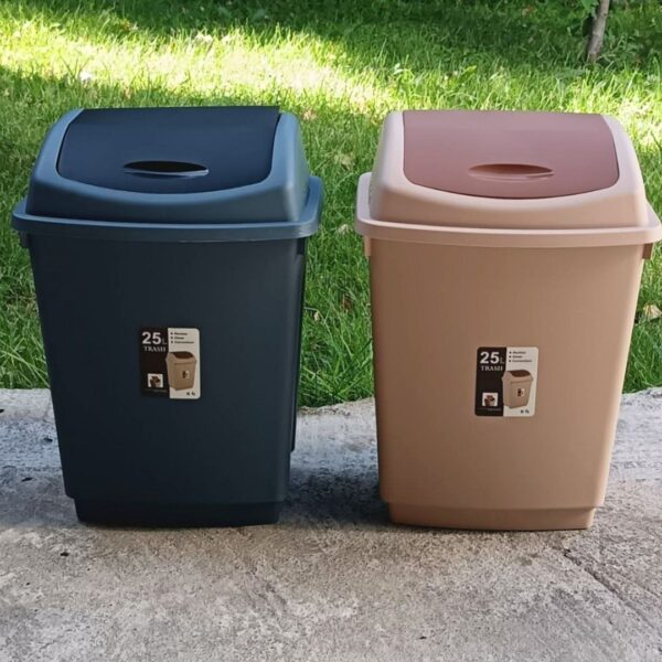 Planet Garbage Container,Trash Basket with Pedal & Small Square Lid at Top for Hygienic Use, ON Wheels &Inner Bucket For Durability,use in schools, hospitals, Universities, Malls, 40L