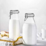 Generic Glass Milk Bottle with Clip Lid, 1000 ml Capacity, for Water, Milk and Juices .