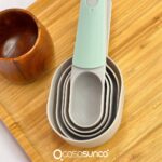 ⁦Measuring Spoons Set 5 Pieces with Hanging Hooks⁩ - الصورة ⁦5⁩