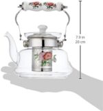 Glass Tea Serving Kettle Pyrex (1400ml) - Multi Colors - Image 5