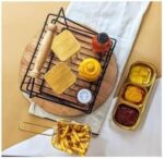 Stylish Sauce and Jar Holder – Durable Metal with Wooden Handle, Modern Design Black X - Image 2