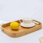 Next Store Natural Bamboo Wooden Oval Shape Kitchen Serving Tray Set 3 Pieces With Wooden Handle - Image 4