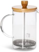 ⁦French Press Coffee Maker 350ml - Heat Resistant Thick Borosilicate Glass with 4 Stainless Steel Filter System and Natural Bamboo Lid⁩ - الصورة ⁦4⁩