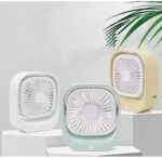 USB Desk Fan Strong Wind Quiet Operation 3 Speed Mini Table Fan 360 Degree Rotatable Head for Home Office - Multicolor