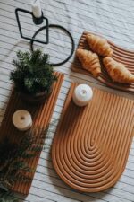 Coaster Tray Bamboo Wood 32 * 16cm L - Image 4