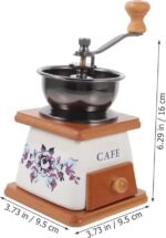 Manual Coffee Grinder, Vintage Wooden Hand Coffee Bean Grinder Coffee Mill Machine with Hand Crank for Drip Coffee French Press/Moka Pot/Siphon Pot/Espresso Machine/Drip Cone - Image 2