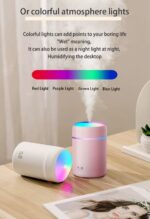 Aroma Diffuser for Home Portable Portable Ultrasonic Portable 230ml Tank Mini USB Wire Perfume Diffuser Humidifier Essential Oil Diffuser 7 Assorted Colors LED Light - Image 2