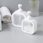 GLigeT Hand Soap Dispenser 300ML/500ML Shower Gel Shampoo Split Bottle High-Capacity Press Type Pump Bottle Transparent Lotion Bottle Soap Dispensor (Size : 300ml) - Image 4