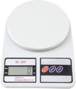 Portal High Accuracy Digital Kitchen Scale 10 Kg - White Electronic Weight Scale - Portable Kitchen Food LCD Display Scales