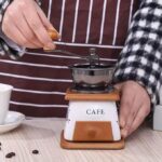 Manual Coffee Grinder, Vintage Wooden Hand Coffee Bean Grinder Coffee Mill Machine with Hand Crank for Drip Coffee French Press/Moka Pot/Siphon Pot/Espresso Machine/Drip Cone - Image 4