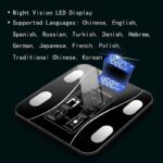 LUTFI Body Fat Scale Smart Weighing Scale Bluetooth-compatible Electronic Intelligent Weight Loss Body Fat Balances Analyzer Weighing Tools (Color : Black) - Image 2
