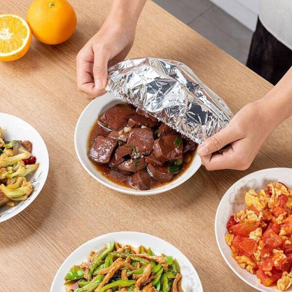 Generic Thermal Silver Aluminium Food Storage Cover Bags, Reusable, Keeps Food Fresh, Pack of 10, Fits Most Sizes.