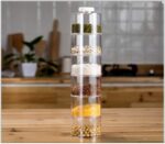 ⁦Portal Arura spice tower plastic transparent 6 pcs set spice jar pepper shaker box transparent rotating seasoning storage organizer herb kitchen rack condiment bottles for home and kitchen⁩ - الصورة ⁦3⁩