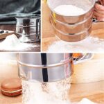 ⁦Portal Stainless Steel Flour Sieve, Manual Hand Sieve, Fine Mesh Sieve, Sifting Flour and Icing Sugar with Handle Flour Shaker - Flour Sifter Hand Held - Bake & Decorate Cakes, Pies(Silver)⁩ - الصورة ⁦2⁩