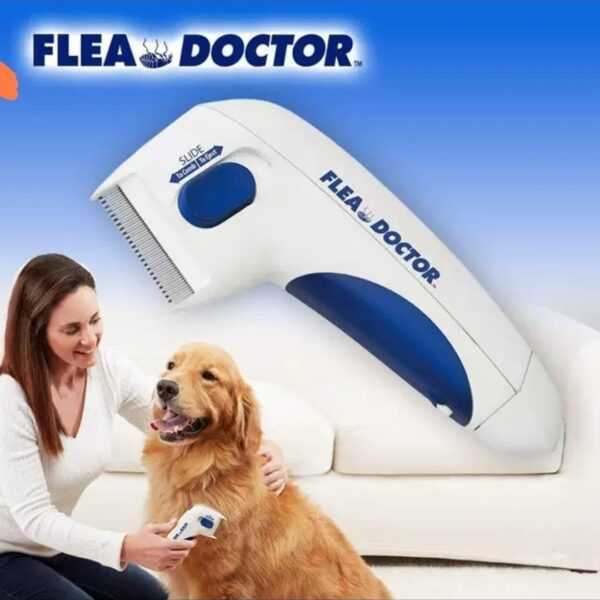 Electric Pet Flea Comb, Anti-Insect Treatment for Dogs and Cats, Battery-Operated Grooming Tool