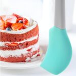 Silicone kitchen tools-a set of 5 pieces of flat silicone mini spoons, spatulas, scraper, and oil brush with plastic handle for cooking and baking - Image 3