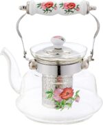 Glass Tea Serving Kettle Pyrex (1400ml) - Multi Colors
