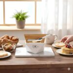 Microwave Safe Butter Dish - High‑gloss porcelain butter container with a bamboo‑wood lid, includes a stainless steel butter knife, dishwasher and freezer compatible, imported craftsmanship. - Image 2