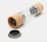 ⁦Generic 2-in-1 Acrylic & Wood Pepper Mill, Dual Chamber Salt and Pepper Grinder⁩ - الصورة ⁦2⁩