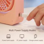 USB Desk Fan Strong Wind Quiet Operation 3 Speed Mini Table Fan 360 Degree Rotatable Head for Home Office - Multicolor - Image 4