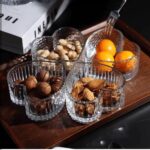 Generic Heart-Shaped Glass Bowls Set, Clear with Gold Rim, for Nuts and Desserts, 6 Pack, .Ar - Image 4