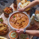 Copper Kabsa Tray with Lid - A large copper kabsa tray with a diameter of 42 cm, perfect for gatherings and hospitality. Made of strong, durable, and heat-resistant copper. - Image 4
