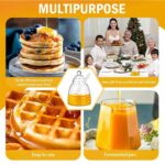 Glass Honey Jar with Dipper and Lid, 14 oz Heat Resistant Honey Pot, Coffee Bar Decor - Image 2