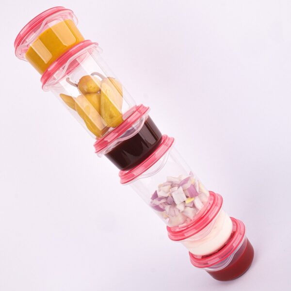 6 Pieces Smal 100ml&200ml Ingredient Boxes, Mini Sauce Jars, Ketchup Boxes, Salad Boxes, Storage Containers with Lids, Reusable Sealed Jars, Food Preservation Boxes