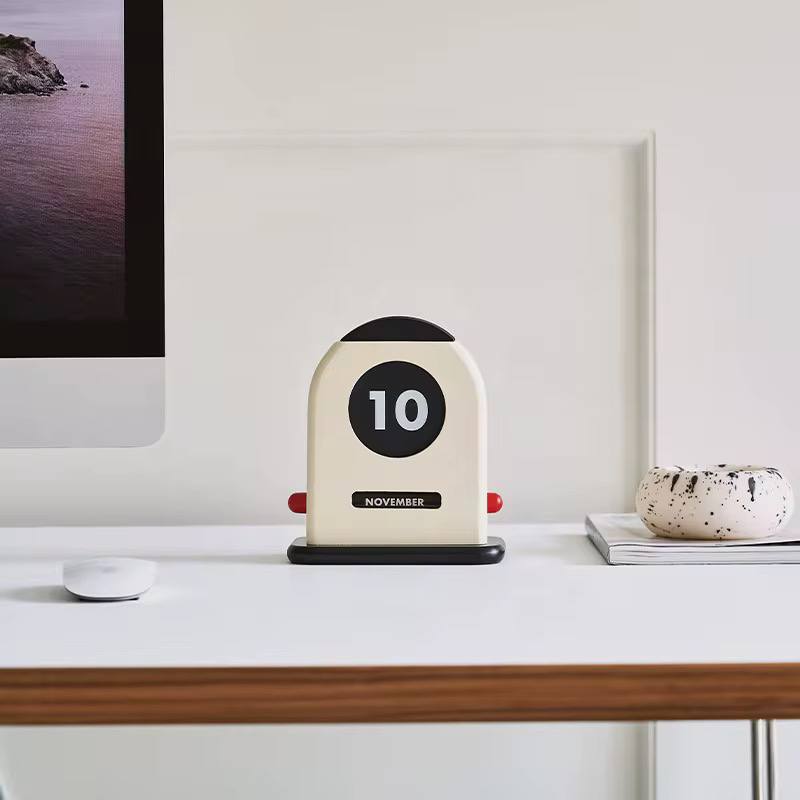 photo_5904226701146179921_x Wooden Calendar Decor Result for Daily Office Home Use Monthly Weekly Standing Planner for Kitchen Office (black) - Image 1