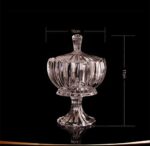 Luxury Crystal Serving Bowl with Lid – Imported Clear Glass Date and Snack Dish, Elegant Table Centerpiece for Ramadan - Image 2