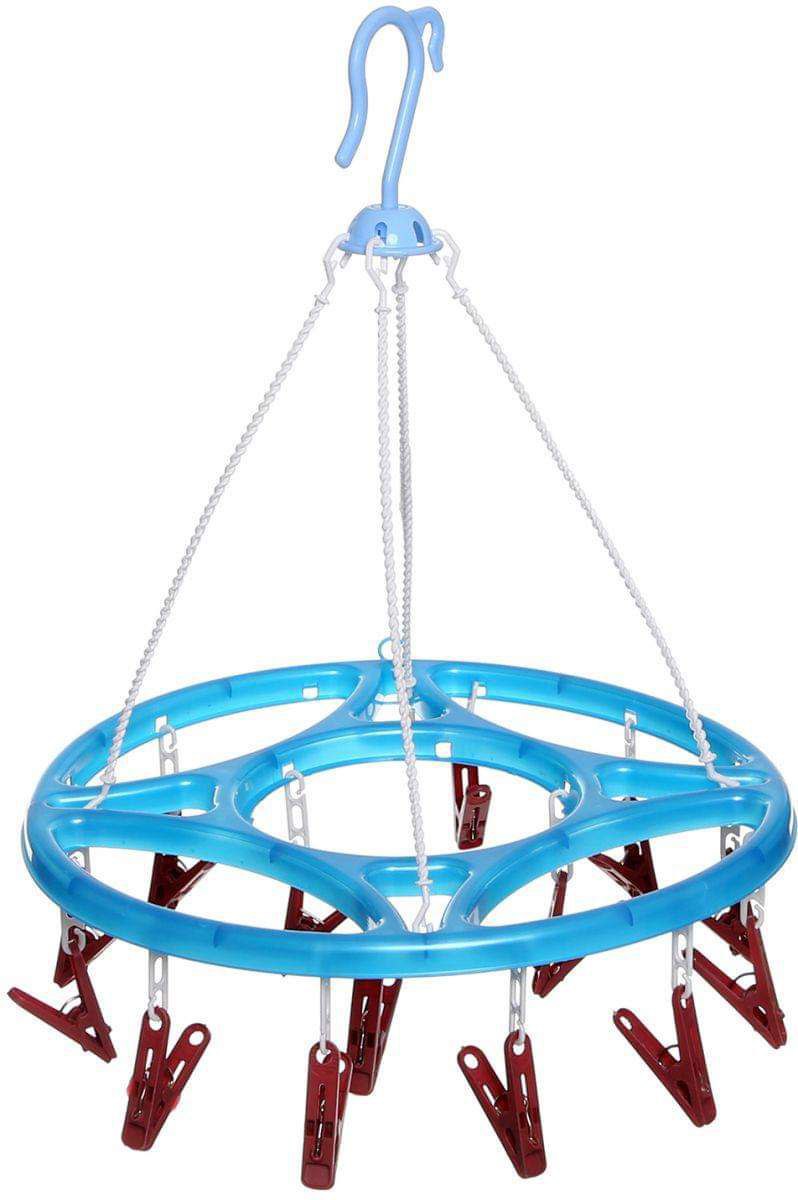 photo_5906718800085109120_y Indoor Modern Round Laundry Drying Rack Turquoise White Abstract Design Contemporary Wall Decor - Image 1