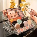 Clear Cosmetic Storage Organizer - Easily Organize Your Cosmetics, Jewelry and Hair Accessories. Looks Elegant Sitting on Your Vanity, Bathroom Counter or Dresser. Clear Design for Easy Visibility.