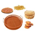 Round Tray with Strainer for Oven Cooking, Practical Design Allows Fat to Go Down for Crispy and Lighter Fat Food - Image 3