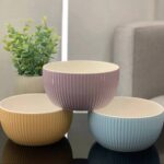 Generic Fluted Porcelain Bowl - multi color