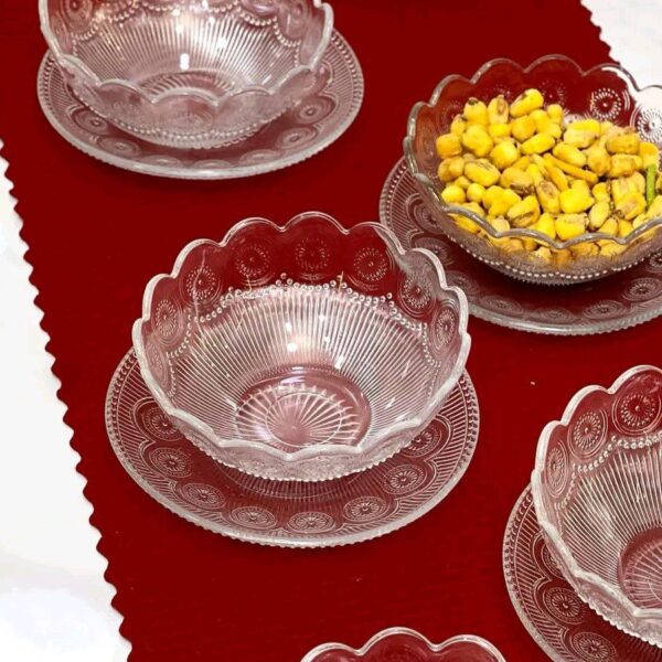 Generic 12-Piece Geometric Crystal Candle Holder Set