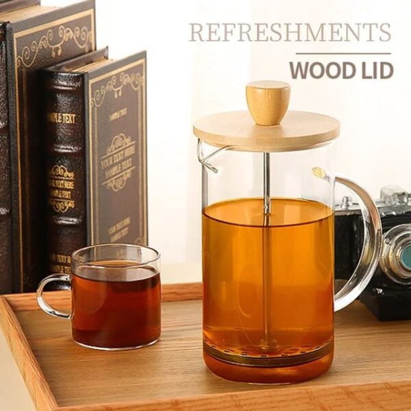 Clever chef french press coffee maker, maximum flavor coffee brewer with superior filtration, 2 cup capacity, Gold