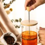 Clever chef french press coffee maker, maximum flavor coffee brewer with superior filtration, 2 cup capacity, Gold - Image 4