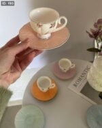 Generic Classic Porcelain Coffee Set, 6 Cups and 6 Plates, Elegant Serving Set - Image 2